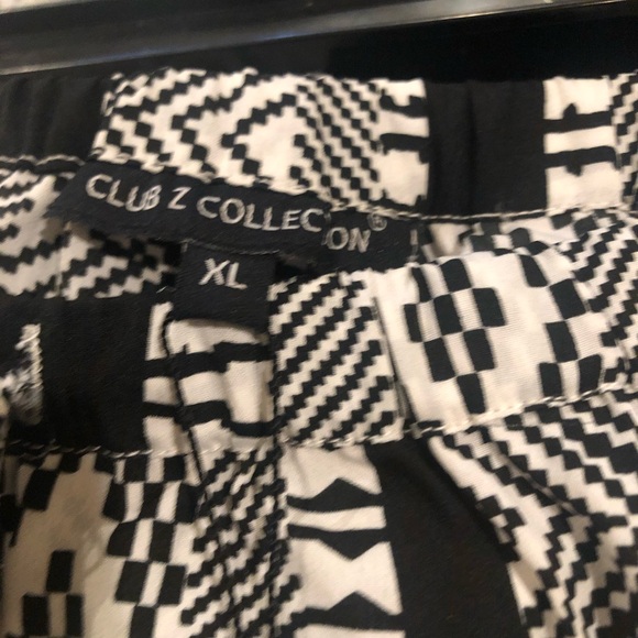 CLUB Z COLLECTION NWT Drawstring Pants size-XL black/ white - Picture 8 of 8
